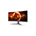 image produit AOC Gaming CU34G2XE - Moniteur incurvé WQHD 34 ", 144 Hz, FreeSync Prem, HDR10 (3440 x 1440, 1 ms MPRT, HDMI, DisplayPort) Noir/rouge