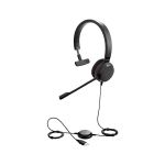 image produit Jabra Evolve 30 MS Mono Casque - Casque certifié Microsoft pour VoIP Softphone avec annulation passive du bruit - Câble USB avec contrôleur - Noir - livrable en France