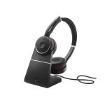 image produit Jabra Evolve 75 UC Casque Stereo sans fil supra-auriculaire - Casque Unified Communications avec batterie longue durée et station de charge - Adaptateur Bluetooth USB - Noir - livrable en France