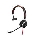 image produit Jabra Evolve 40 MS Mono Headset - Casque Certifié Microsoft Teams pour Softphone VoIP avec Suppression Passive du Bruit - Câble USB-C avec Contrôleur - noir