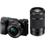 image produit Sony Alpha ILCE-6100YB Appareil photo hybride APS-C, Kit boîtier + optique E 16-50mm + E optique E 55-210mm, Noir