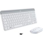 image produit Logitech Mk470 Slim Wireless Keyboard and Mouse Combo - Low Profile Compact Layout, Ultra Quiet Operation, 2.4 GHz USB Receiver with Plug and Play Connectivity, Long Battery Life - Offwhite - livrable en France