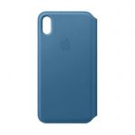 image produit Apple Étui Folio en Cuir (pour iPhone XS Max) - Bleu Cape Cod - livrable en France