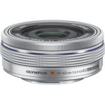 image produit Olympus M.Zuiko Objectif Digital 14-42mm F3.5-5.6 EZ, zoom standard, compatible tout appareil Micro 4/3 (modèles Olympus OM-D & PEN, Panasonic G-series), Argent - livrable en France