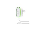 image produit Belkin - F7U009VF06-WHT - Chargeur Secteur avec Câble Micro-USB Intégré pour Smartphones et Tablettes - 12W - 1,8 m - Blanc - livrable en France