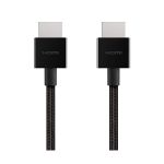 image produit Belkin Câble HDMI Ultra HD haute vitesse (2018) – Câble HDMI 4K de 2 m de long, prise en charge 4K / 120 Hz et 8K / 60 Hz, compatible Dolby Vision / HDR 10, 48 Gbit/s