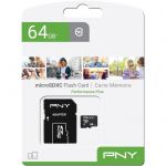 image produit PNY Performance Plus Carte Mémoire microSDXC 64 Go, Classe 10 + Adaptateur SD - livrable en France