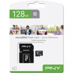 image produit PNY Performance Plus Carte Mémoire microSDXC 128 Go + Adaptateur SD, Classe 10