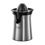 image produit Russell Hobbs Presse Agrumes Electrique [Automatique] Classic Inox brossé (Facile & rapide,2 Sens Rotation,2 Cônes Interchangeables, sans BPA, lavables lave-vaiselle, Bec verseur stop goutte) 22760-56