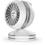 image produit Rowenta Air Force Intense 2-en-1 Ventilateur Chauffage Silencieux Multi-Oscillation éco Mode Auto Timer Fonction départ différé Télécommande HQ7152F0, Blanc, 43x32x32 CM