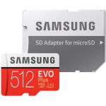 image produit Samsung Evo Plus 512Go carte microSD + Adapteur