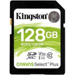 image produit Kingston SDS2/128GB Canvas Select Plus Carte SD Class 10 UHS-I 128 Go - livrable en France