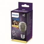 image produit Philips LEDclassic Smoky 15 W, E27, blanc chaud (2000 Kelvin), 136 lm, lampe décorative LED, verre, 2,3 W, teinte grise