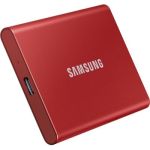 image produit SAMSUNG T7 500 Go USB 3.2 SSD externe rouge métallique - MU-PC500R/WW - livrable en France