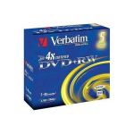 image produit DVD vierge Verbatim DVD+RW 4.7GB 5PK P5 Jewel case 4x