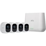 image produit Arlo Pro 2 | Caméra de Surveillance WiFi sans Fils - Pack de 4 & Accessoire Arlo Bras de Fixation Intérieur/Extérieur Accessoire pour Caméra HD Arlo, Blanc VMA1000