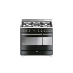 image produit Piano de cuisson Smeg ESTHETIQUE CLASSICA 90cm MIXTE INOX NOIR BRILLANT - SCB92MN8