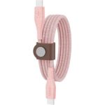 image produit Belkin Câble USB-C Boost Charge avec connecteur Lightning et sangle de fermeture (câble DuraTek, , 1,2 m, rose)