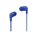image produit Philips 2020/2021 Écouteurs In E1105BL/00 avec télécommande en ligne (diaphragme en néodyme, basses puissantes, son clair, assise confortable Bleu