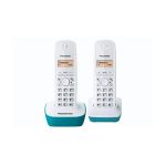 image produit Panasonic KX-TG1612FRC Téléphone Duo sans fil DECT sans répondeur Bleu [Version Française]