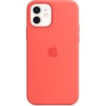 image produit Apple Coque en Silicone avec MagSafe (pour iPhone 12, 12 Pro) - Rose agrume