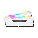 image produit Corsair Vengeance RGB PRO - Kit de Mémorie Enthousiaste (16Go (2x8Go), DDR4, 2666MHz, C16, XMP 2.0) Eclairage LED RGB dynamique - Blanc - livrable en France