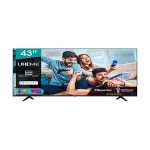 image produit HISENSE 43A7100F TV LED 43'' (108cm) UHD 4K - HDR - Smart TV - Ecran sans bord - 3 X HDMI 2.0 - Classe énergétique A