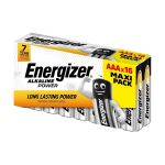 image produit Energizer Piles Alcalines LR03/AAA 1,5V Power, Les 16 piles Noir - livrable en France