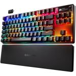 image produit SteelSeries Apex Pro TKL Wireless Gen 3 - Clavier HyperMagnetic Gaming - Switches OmniPoint 3.0 -Actionnement Ajustable -Déclenchement Rapide - Toucher Rapide/SOCD - OLED - USB-C - FR AZERTY Layout - livrable en France