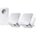 image produit devolo Magic 1 Wifi 4 (n) Mini Multiroom Kit : 3x Adaptateurs CPL WiFi, Prise Gigogne (1200 Mbits, 3x Ports Fast Ethernet), idéal télétravail et streaming, prise française