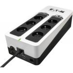 image produit Eaton Onduleur Parafoudre 3S 550 FR - Off-line UPS - Alimentation Sans Interruption - Puissance 550VA (6 prises FR, Parasurtenseur, Silencieux) - Interface USB (câble inclus) - Noir&Blanc - livrable en France