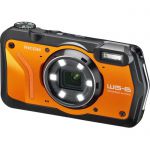 image produit RICOH WG-6 Orange Compact étanche de 20 Mp, images haute résolution, écran LCD 3 pouces, résistant aux chocs de 2, 10 m, mode sous-marin éclairage annulaire avec 6 ledspour macro photographie