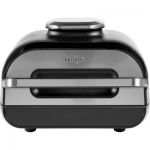 image produit Ninja Grill & friteuse à air Foodi Max [AG551EU] avec sonde de Cuisson numérique Grill & Air Fryer, Non-Stick Ceramic Coated, 3,8 litres, Gris/Argent - livrable en France