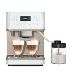 image produit Miele CM 6360 MilkPerfection Machine à Café Automatique, OneTouch for Two, AromaticSystem, 8 profils utilisateurs, DoubleShot, Compatible WiFi, éclairage LED, Blanc Lotus CleanSteel métallisé