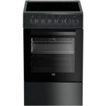 image produit BEKO FSS57100GAC - Cuisinière pose libre - 4 foyers vitrocéramiques - Four convection - 65 L - L 50 x H 85 cm - Gris anthracite