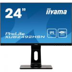 image produit iiyama XUB2492HSN-B1 24 Inch IPS LCD USB-C 65W Charging, 4ms, Full HD 1920x1080, RJ45, 1x HDMI,1 x DisplayPort In, 1 x DisplayPort Out,1 x VGA, 2 x USB, 2 x 2W Speakers, Height Adjustable Stand