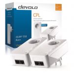image produit devolo dLAN 550 Duo+ Starter Kit : 2x Adaptateurs CPL, Prise Réseau CPL (550 Mbits, 2x Ports Fast Ethernet), idéal gaming, streaming, prise française
