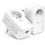 image produit TP-Link CPL 1000 Mbps, 1 Port Gigabit et Prise Intégrée, Pack de 2 CPL - idéal pour Profiter du Service Multi-TV à la Maison, Compatible toutes avec toutes les Box, TL-PA7017P KIT(FR) - livrable en France