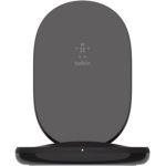 image produit Belkin Chargeur à induction BoostCharge Stand 15 W (chargeur sans fil Qi rapide pour iPhone, Samsung, Pixel etc.) - Noir - Almentation incluse - livrable en France