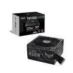 image produit ASUS TUF Gaming 450W Bronze Bloc d'alimentation (Ventilateurs axiaux à double roulement à billes, Certification Militaire, Revêtement protecteur PCB, technologie 0dB, Garantie 6 ans) Noir