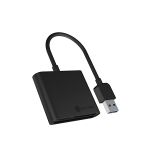 image produit ICY BOX IB-CR301-U3 USB 3.0 Type-A pour Cartes mémoire CF, SD et microSD, SD 3.0, boîtier en Aluminium, cble intégré, Noir - livrable en France