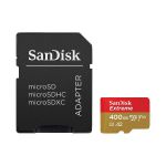 image produit SanDisk Extreme Carte Mémoire MicroSDXC 400 Go + Adaptateur SD avec Performances Applicatives A2 Jusqu'à 160 Mo/s, Classe 10, U3, V30 - livrable en France