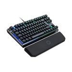 image produit Cooler Master MasterKeys MK730 USB - Clavier mécanique gaming, switches Cherry MX RED, chassis aluminium, Rétro-éclairage multicolore, repose-poignet magnétique amovible, sans pavé numérique, AZERTY - livrable en France
