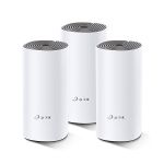 image produit TP-Link Deco WiFi Mesh Deco E4(3-Pack) Puissant pour Toute la Maison, Couverture WiFi & Deco WiFi Mesh performant Deco M4(1-Pack), Boitier Additionnel, Couverture WiFi de 140㎡ Supplémentaires