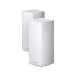 image produit Linksys Système Wi-Fi 6 Mesh Wlan Triple Bande Velop MX10600 AX5300 (Routeur Répéteur Amplificateur de Signal Jusqu'à 525 M2 pour Plus de 100 Appareils, Mu-Mimo, Contrôle Parental, Pack de 2, Blanc)