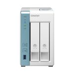 image produit QNAP TS-231P3-2G 2 Bay Desktop NAS Enclosure - With 2.5 GbE Connectivity, 2 GB RAM, Quad-Core 1.7GHz Processor and Feature-Rich Applications for Home and Office