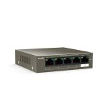 image produit Tenda POE Switch Ethernet 5 Ports 10/100 Mbps (TEF1105P-4-63W), Switch Poe 4 Ports (6KV Contre-Foudre, Plug and Play, Aucune Configuration Requise, Bureau, Boîtier Métal) Marron