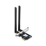 image produit TP-Link Carte WiFi Archer T5E, Carte PCIe AC 1200 Mbps, Bluetooth 4.2, 867 Mbps sur 5 GHz et 300 Mbps sur 2,4 GHz, Antennes détachables, MIMO 2×2, compatible Windows 11/10/8.1/8/7/XP, Noir