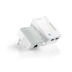 image produit TP-Link Kit CPL WiFi TL-WPA4220 (WLAN 300 Mbit/s, CPL AV600, clone Wifi, 3 ports LAN, Plug and Play, compatible avec tous les adaptateurs CPL, idéal pour le streaming) Blanc