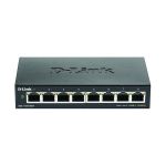 image produit D-Link DGS-1100-08V2 Switch administrable smart Gigabit 8 ports avec prise en charge VLAN, fonctionnalités de couche 2, QoS, 802.3az EEE, sans ventilateur - livrable en France